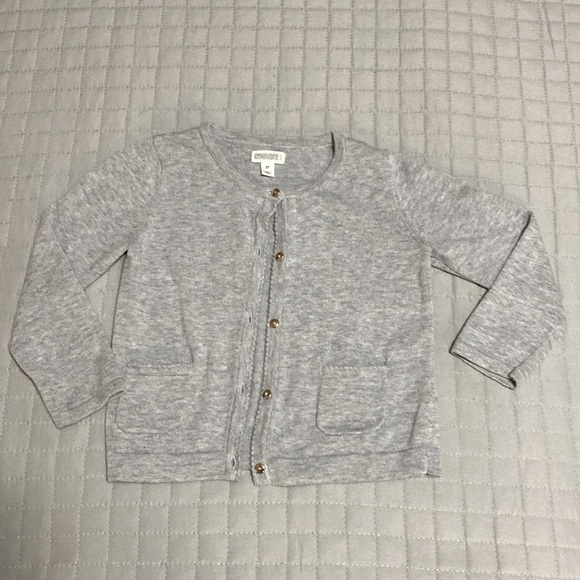 Gymboree Button Down Sweater | Toddler Girl Size: 2T | Color: Gray - Picture 1 of 6